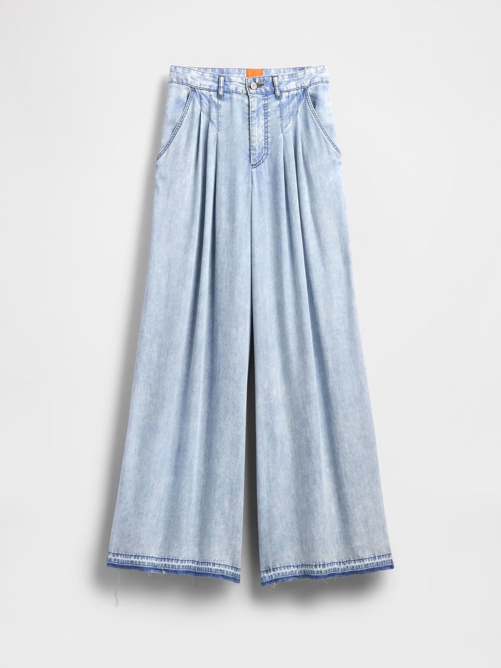GAPStudio by Zac Posen High Rise Draped Wide Leg Jeans 26R Light
Indigo